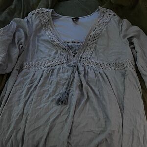 Torrid Blue Mini Dress with Crochet Detail